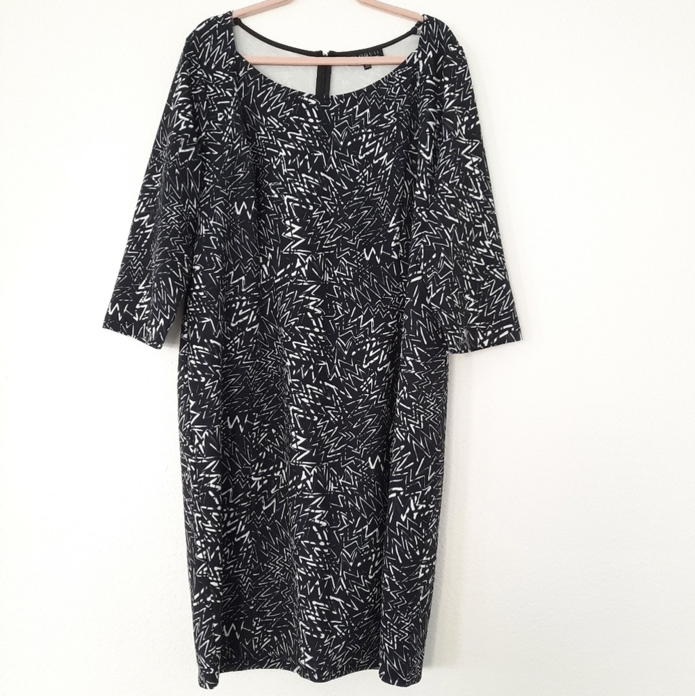 Eloquii Scuba Black & White Dress 24